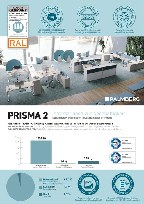 Draaideurkast Palmberg Prisma 2 - 20 afmetingen leverbaar! - KANTOORMEUBELS.ONLINE