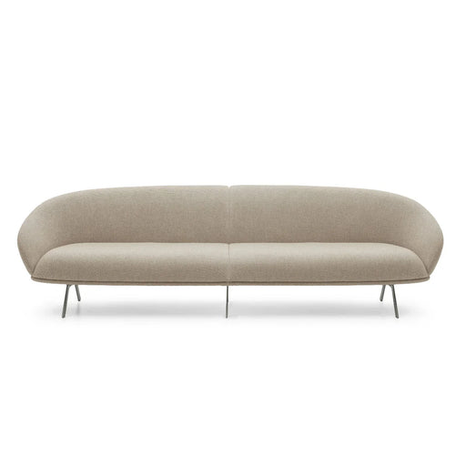 Moderne beige design bank met ronde vormen, perfect voor kantoorinrichting en vergaderruimte. Deberenn Dunes, Dunes modulaire bank, Deberenn modulaire bank, David Fox Dunes, organische designbank, lounge bank kantoor, modulaire zitbank hospitality, lounge eiland kantoor, projectbank, Deberenn Dunes prijs, designbank projectinrichting
