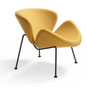 Artifort Orange Slice fauteuil design, geel, op zwarte poten, kantoormeubilair