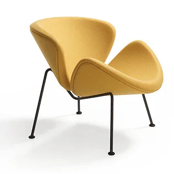 Artifort Orange Slice fauteuil design, geel, op zwarte poten, kantoormeubilair