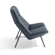 Donkergrijze design fauteuil Artifort Soft Facet met metalen poten, moderne kantoorstoel
