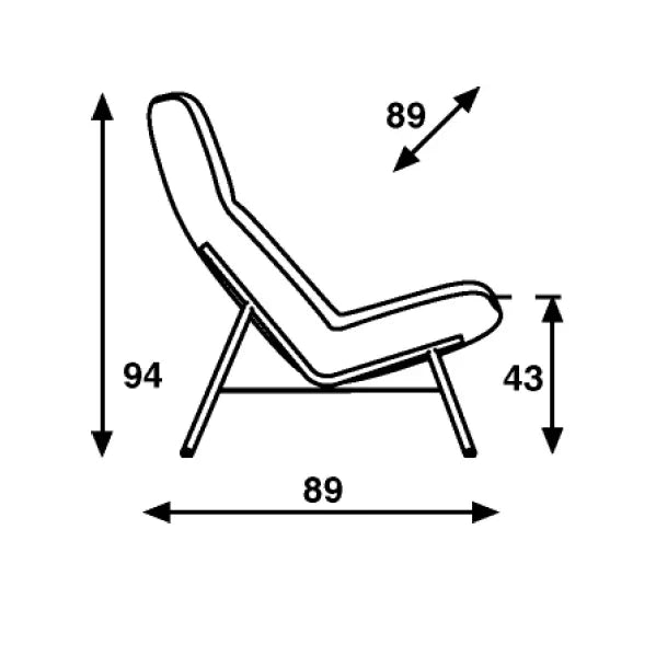 afmetingen Artifort Soft Facet fauteuil, modern kantoormeubilair.
