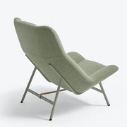Design fauteuil Artifort Soft Facet in groene stof met metalen poten, kantoormeubilair