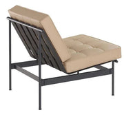 Design fauteuil Artifort met beige kussen en zwart metalen frame, kantoormeubilair