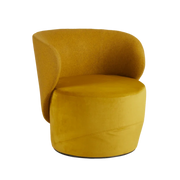 Gele design fauteuil Spoinq Sofie, moderne kantoorstoel voor werkplek of vergaderruimte