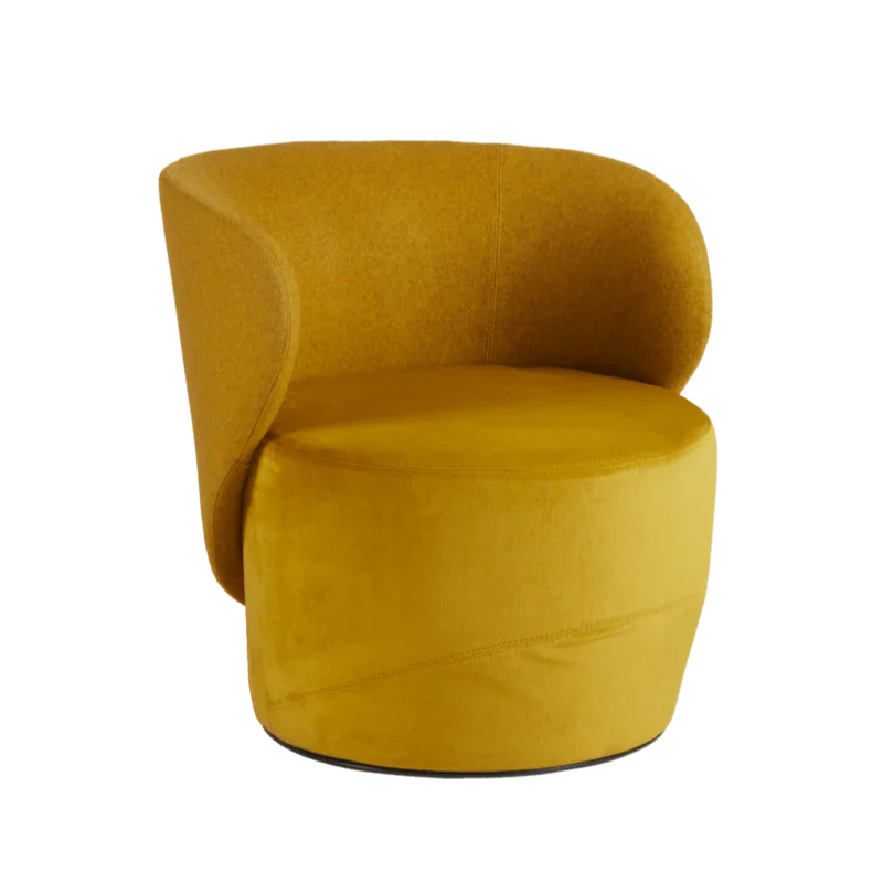 Gele design fauteuil Spoinq Sofie, moderne kantoorstoel voor werkplek of vergaderruimte