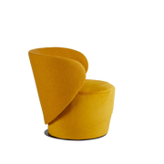 Design fauteuil Sofie in geel, moderne kantoorstoel voor werkplek of vergaderruimte
