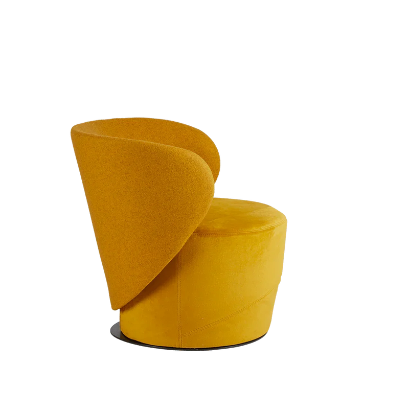 Design fauteuil Sofie in geel, moderne kantoorstoel voor werkplek of vergaderruimte