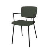 Forza 4-poots stoel, gestoffeerd, met armleggers