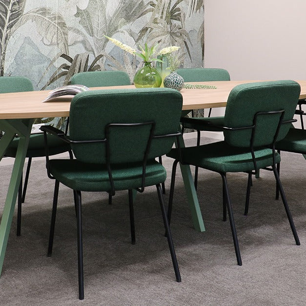 Forza stoel in het groen met armleggers - KANTOORMEUBELS.ONLINE