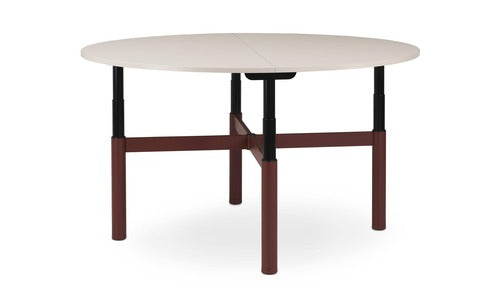 Voortman, HALO, Voortman HALO, zit sta bureau, modulair bureau, mono werkplek, duo werkplek, triple werkplek, bespreektafel, vergadertafel, elektrisch bureau, circulair bureau, flexwerkplek, hybride werken, kantoorinrichting, projectinrichting, Hans Verboom