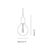 afmetingen Hanglamp Muuto E27 - KANTOORMEUBELS.ONLINE