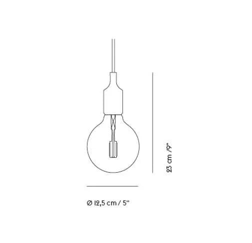afmetingen Hanglamp Muuto E27 - KANTOORMEUBELS.ONLINE