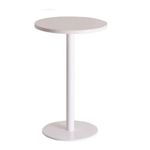 Witte ronde kolomtafel, design kantoormeubilair voor werkplek of vergaderruimte