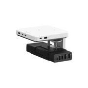Humanscale M/Connect 3 USB dock in zwart-wit, kantoormeubilair accessoire
