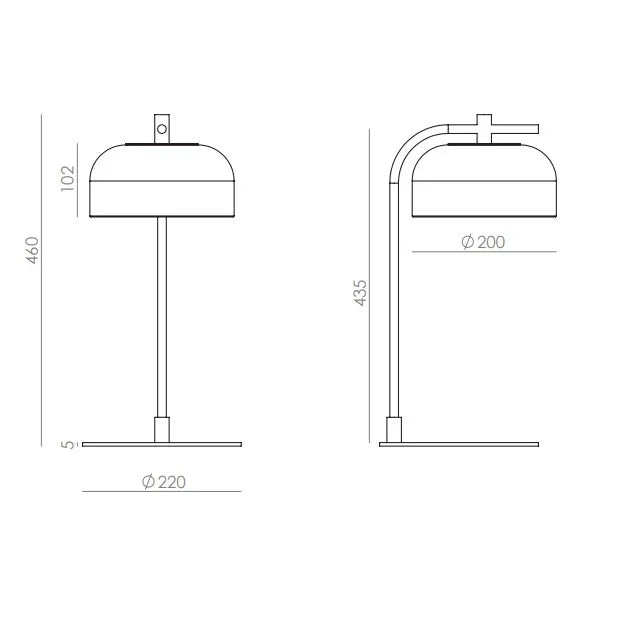 IPON tafellamp afmeting