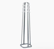 Design kapstok Dodici staand model in zilverkleurig metaal, kantoormeubels online