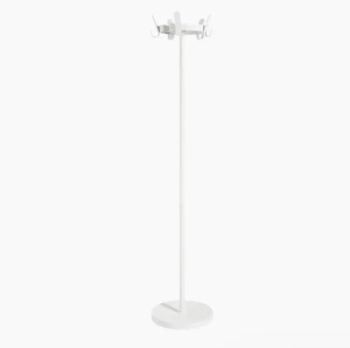 Witte staande kapstok met ronde voet, design kantoormeubilair voor kantoor of thuis