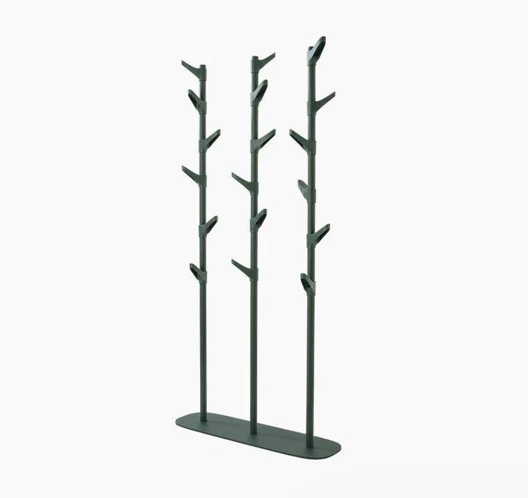 Design kapstok staand model in donkergroen, modern kantoormeubilair voor werkplekken