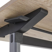 Detail klaptafel met metalen frame en hout tafelblad, kantoormeubels online