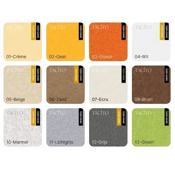 Kleurenkaart 1 Tacito