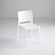Witte kunststof design stoel zonder armleuningen, moderne kantoormeubels.online