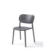 Kunststof design stoel Gaber Hailey zonder armleuningen, zwart, kantoormeubilair