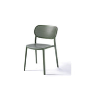 Groene kunststof design stoel zonder armleuning voor kantoor of thuiswerkruimte