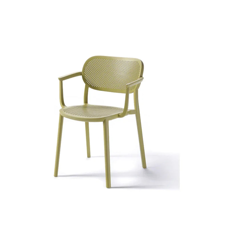 Groene kunststof design stoel Gaber Hailey met armleuningen voor kantoorinrichting