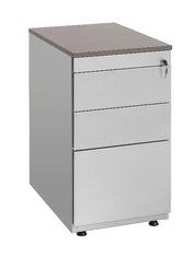 Ladeblok design met hangmappenlade en pennenlade, modern kantoormeubel grijs wit