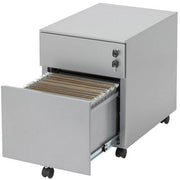 Ladeblok eco verrijdbaar met 2 laden, grijs, kantoormeubilair met slot en wieltjes