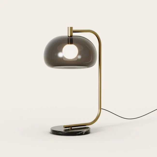 Tafellamp Cloud verouderd goud met grijze kap