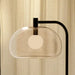 Tafellamp Cloud helder glas zwart frame