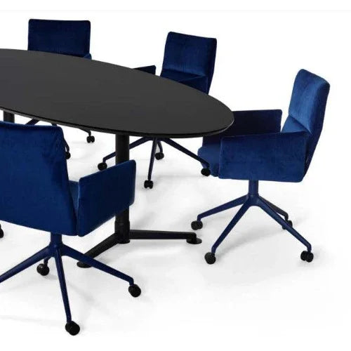 Lande Casual 4-teens met wielen en armleggers gestoffeerd - KANTOORMEUBELS.ONLINE