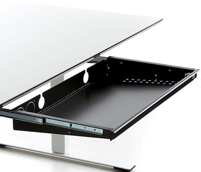 Laptop Tray met slot van PJ Production - verkrijgbaar in wit, zwart en grijs - KANTOORMEUBELS.ONLINE