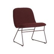 Moderne loungestoel Spoinq Quin met metalen frame, ideaal voor kantoor of thuiswerkplek