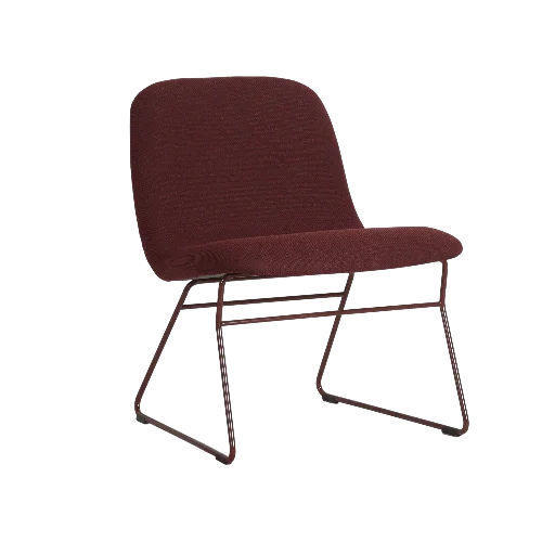 Moderne loungestoel Spoinq Quin met metalen frame, ideaal voor kantoor of thuiswerkplek