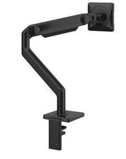 Zwarte monitorarm Humanscale M2-1 voor één beeldscherm, ergonomisch kantoormeubilair
