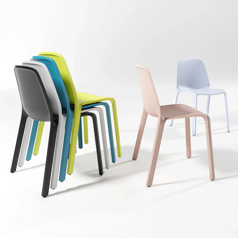 Multifunctionele stapelbare design stoelen in diverse kleuren, kantoormeubilair