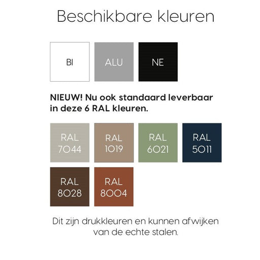 Poedercoating kleuren