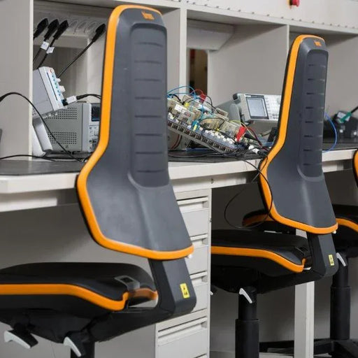 Productiestoel Bimos Neon 2 met wielen - KANTOORMEUBELS.ONLINE