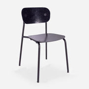 Zwarte design bureaustoel met metalen frame, modern kantoormeubilair van KANTOORMEUBELS.ONLINE