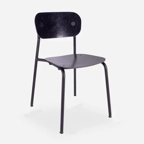 Zwarte design bureaustoel met metalen frame, modern kantoormeubilair van KANTOORMEUBELS.ONLINE