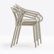 Pedrali Remind terrasstoel met armleggers, stapelbaar, beige