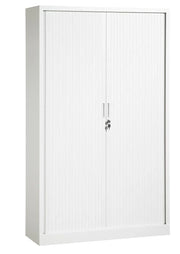 Witte roldeurkast 198 cm hoog, 100 cm breed, kantoorkast voor kantoorinrichting