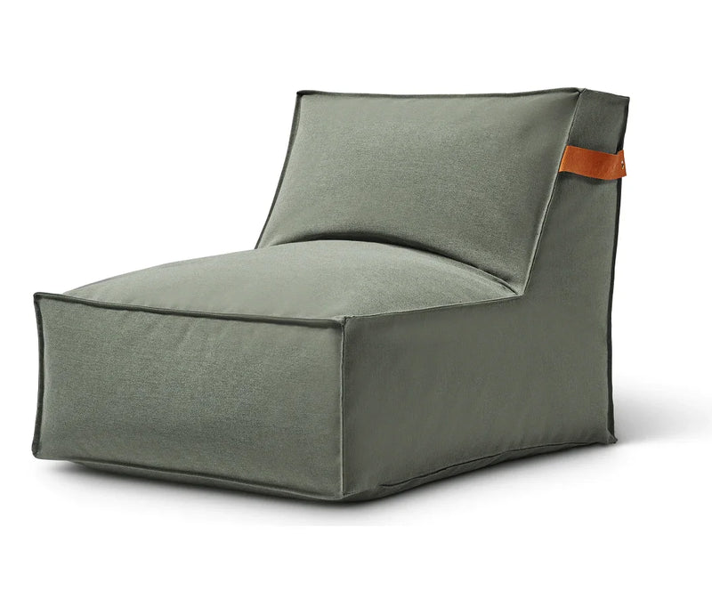 Groene zitzak voor binnen en buiten, modern design kantoormeubilair, met leren handvat