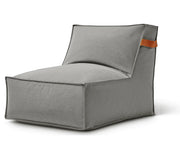 Grijze zitzak voor binnen en buiten, modern design kantoormeubilair met handvat.