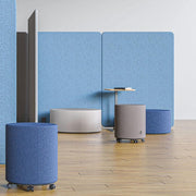Vrijstaande bureauschermen met afgeronde hoeken - Huislijn Sonus - blauw