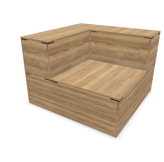 Tribune WINEA ELEMENTS  – Compleet recht model Diepte 120cm