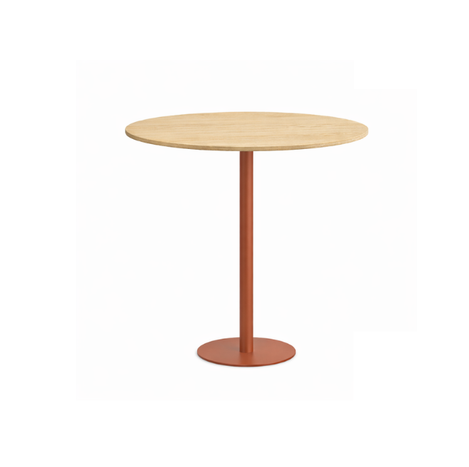Tafelonderstel SC784 met vlakke ronde voet 60cm en ronde kolom H107cm
